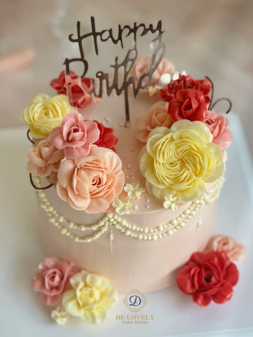 Dreamy Petals - Buttercream Flower Cake